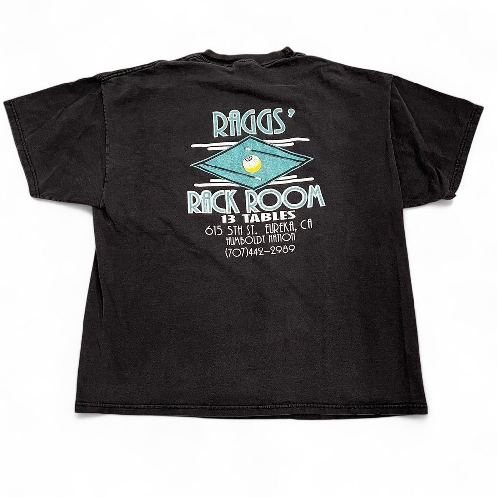 Faded Black Bar Short Sleeve T-Shirt Men's Size XL Skate Goth Pool Summer Y2K
